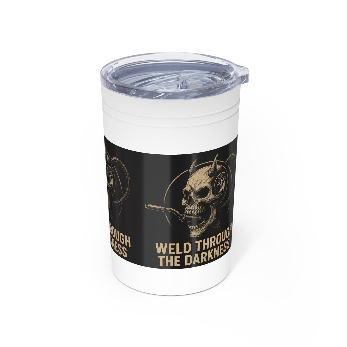 Weld Through the Darkness 11oz Tumbler – Inspirational Welder Gift
