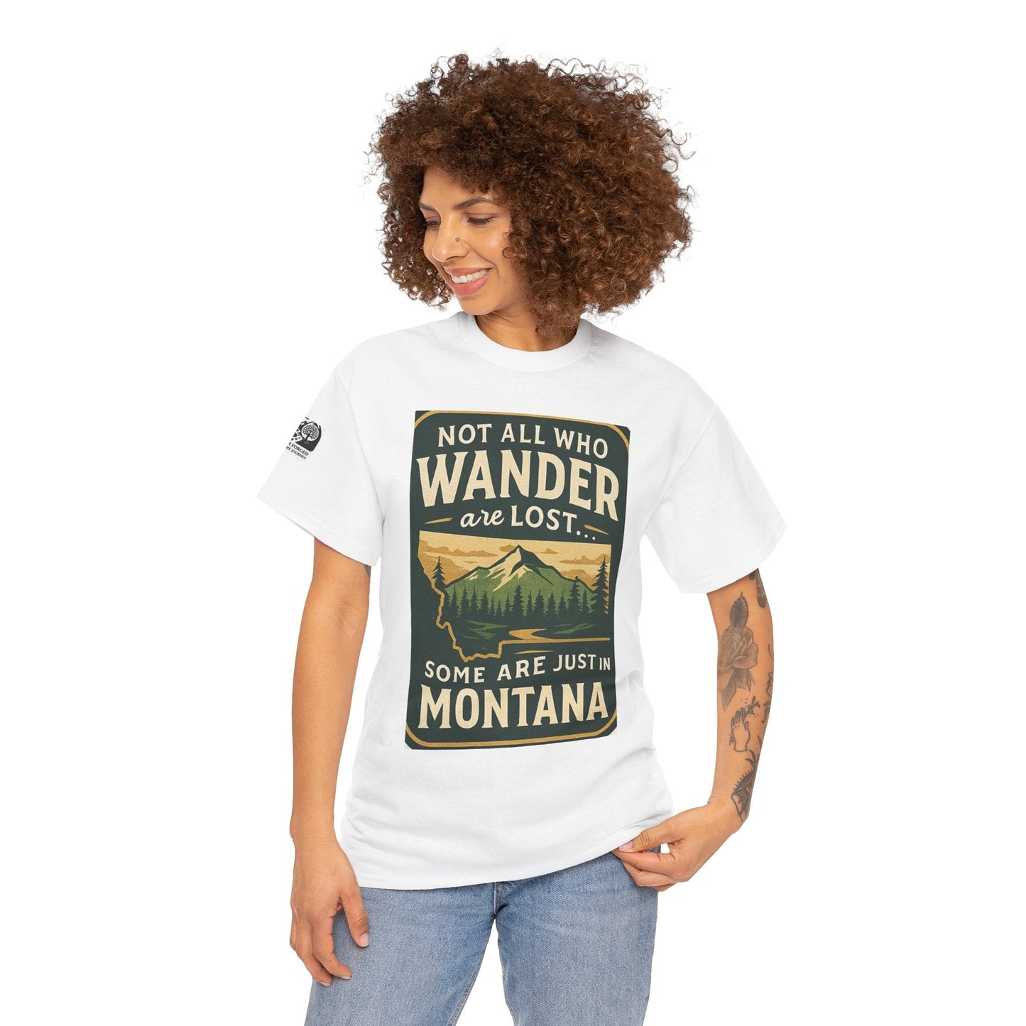 Montana Wanderer Tee – Inspirational Nature Quote Shirt for Explorers