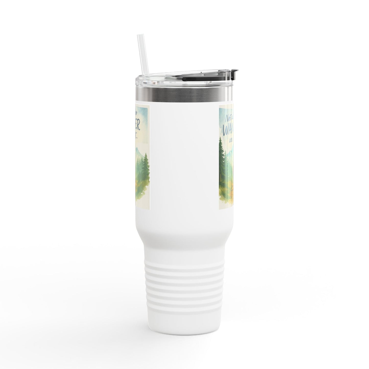 Montana 40oz Adventure Mug with elk-inspired design, stainless steel build, and spill-resistant lid for nature lovers.