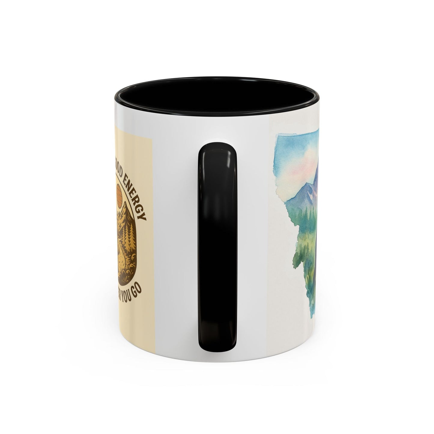 Nature-Inspired Mug – Bear & Mountain Coffee Cup for Outdoorsy Souls