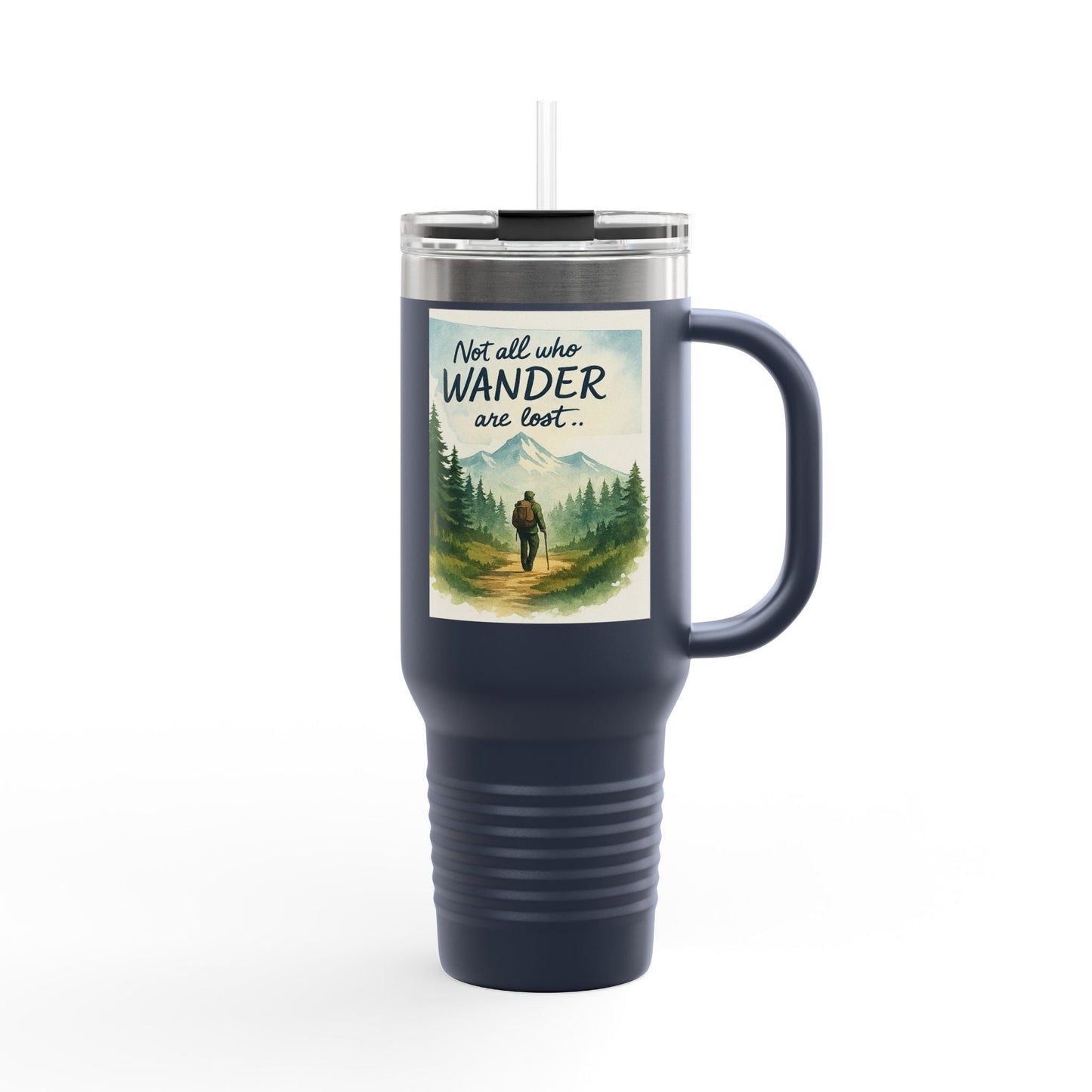 Montana 40oz Adventure Mug with ergonomic handle and nature design.