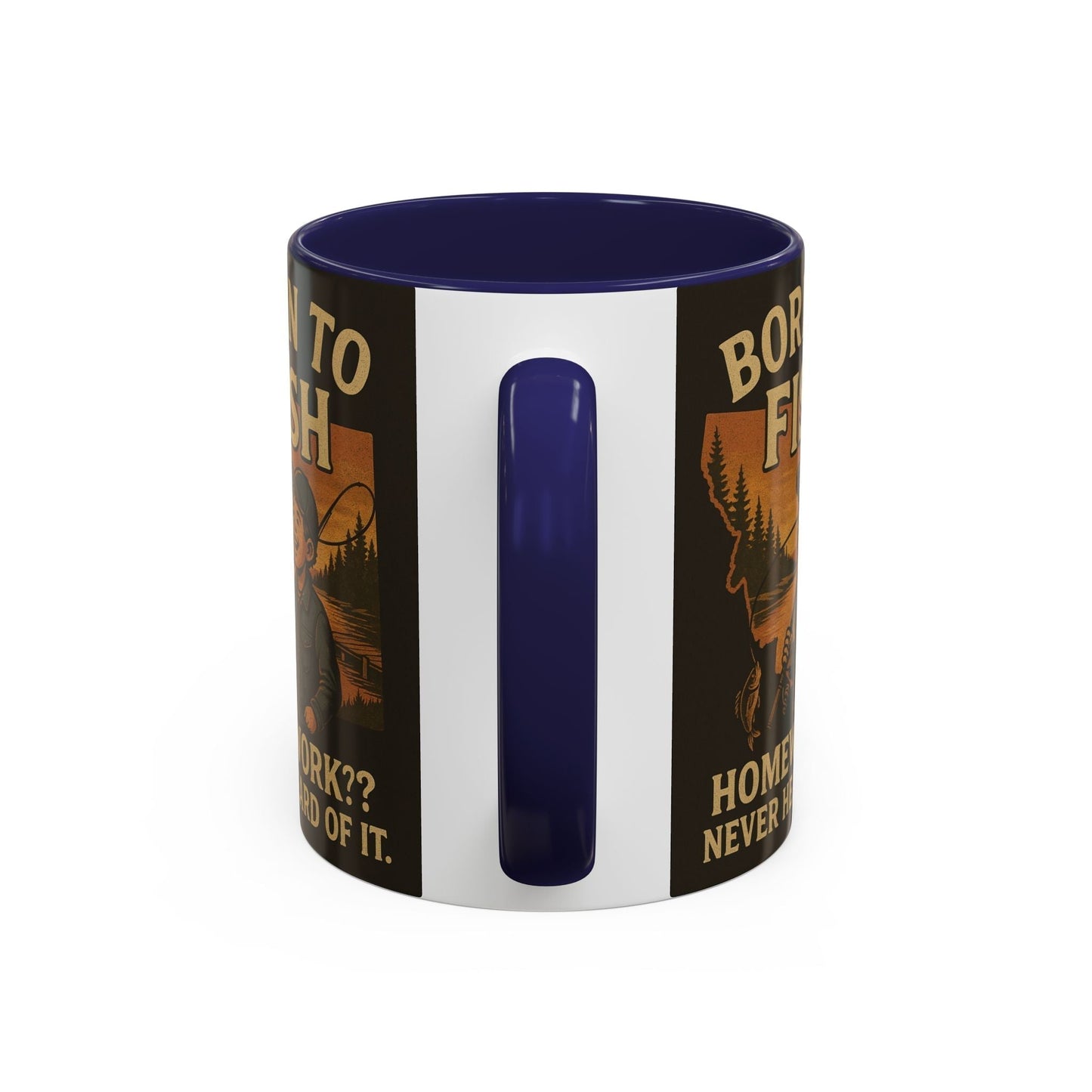 Retro Fishing Mug – Funny Coffee Cup Gift for Anglers & Campers