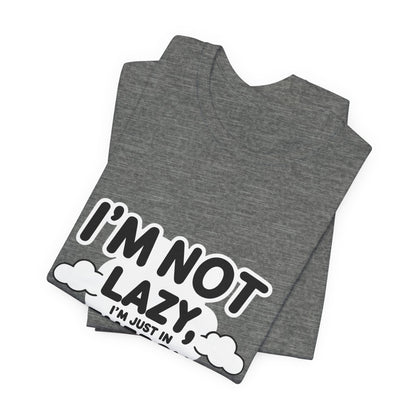 Funny Energy Saving Tee – Unisex Humor Shirt for Everyday Wear