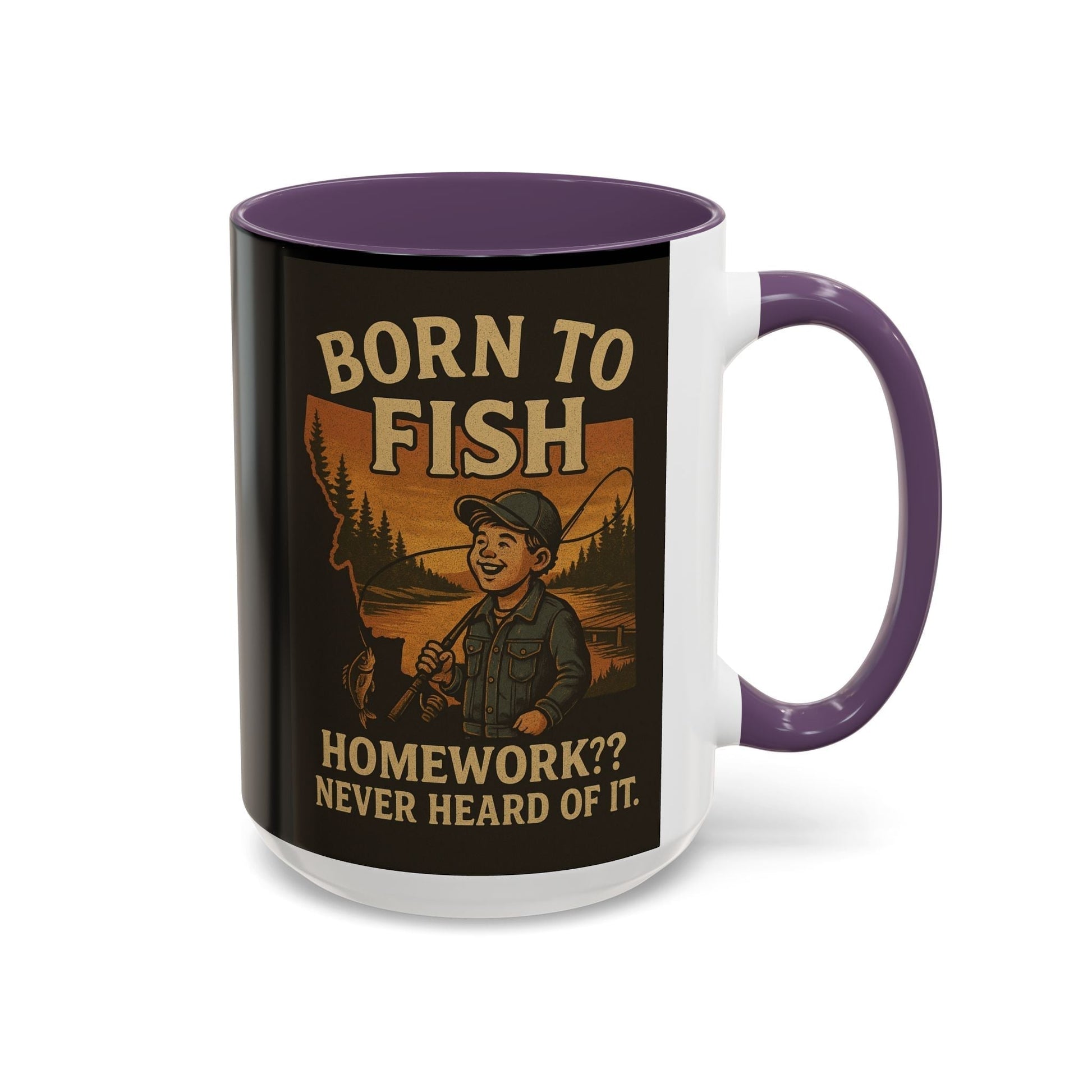 Retro Fishing Mug – Funny Coffee Cup Gift for Anglers & Campers
