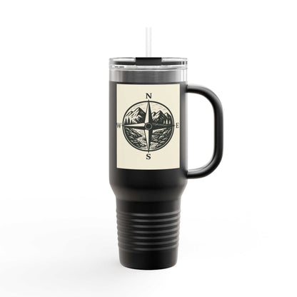 Montana Compass Travel Mug – 40oz insulated cup with compass design, perfect for outdoor adventures.