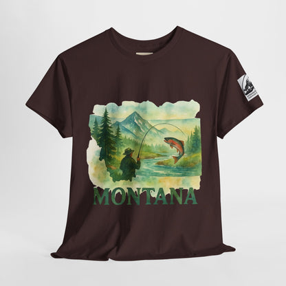 Montana Adventure Shirt – Retro Fishing Tee for Outdoor Enthusiasts