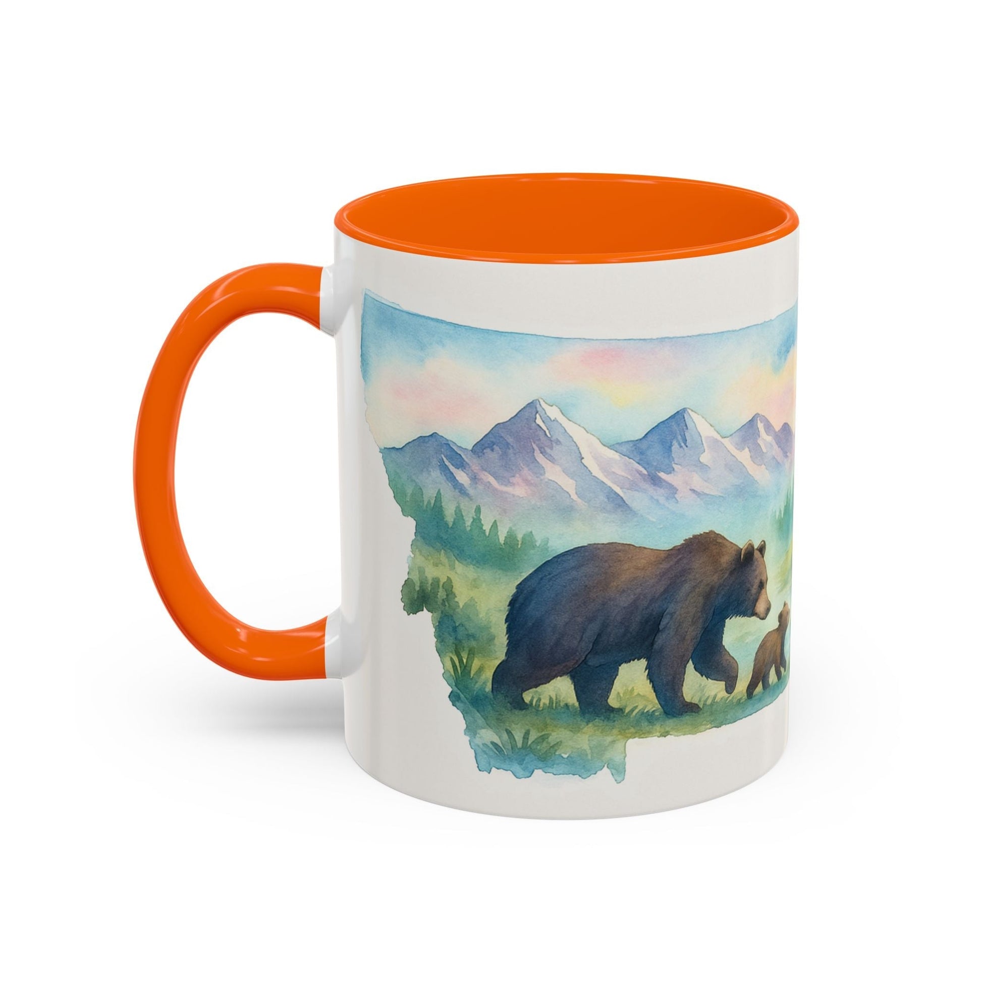Nature-Inspired Mug – Bear & Mountain Coffee Cup for Outdoorsy Souls