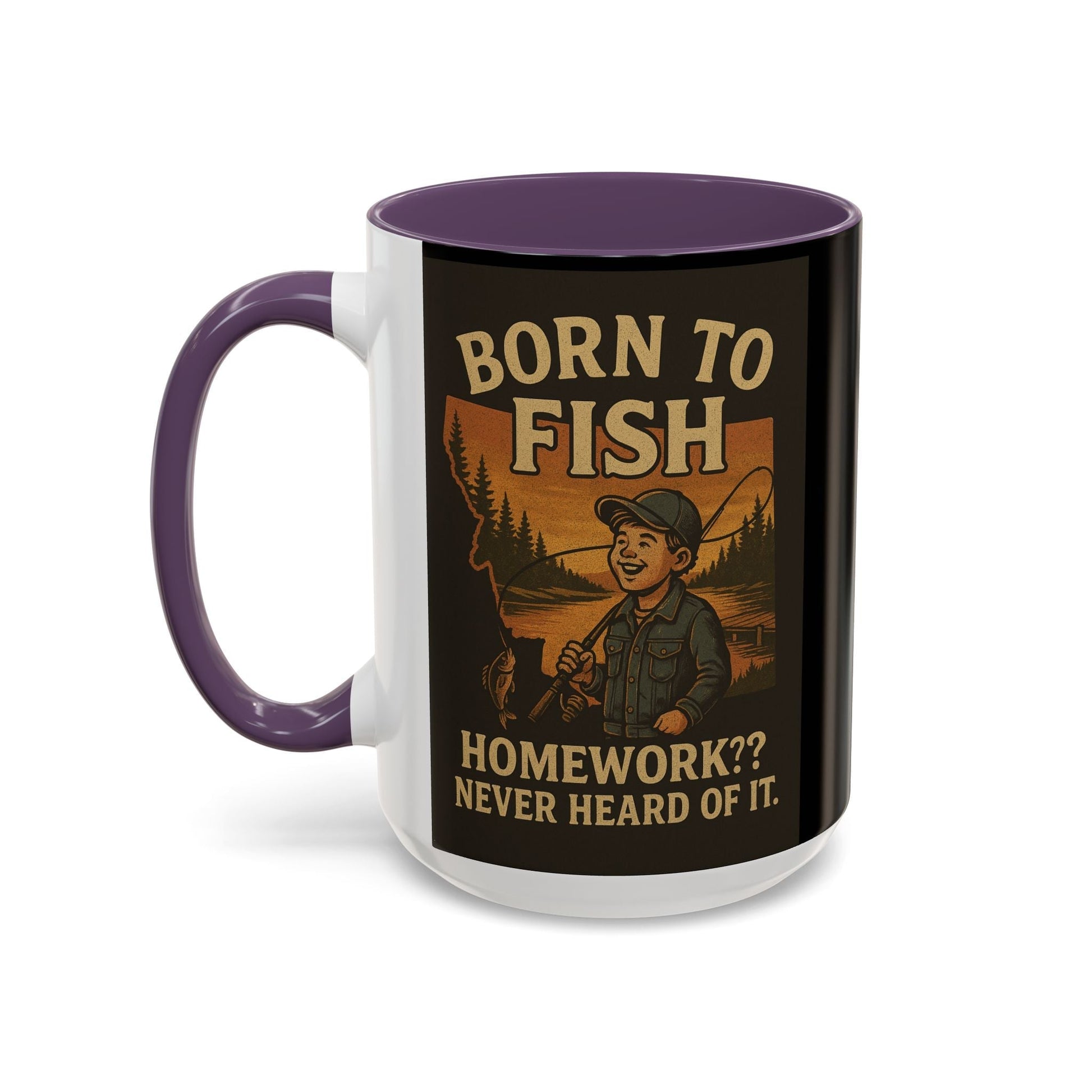 Retro Fishing Mug – Funny Coffee Cup Gift for Anglers & Campers