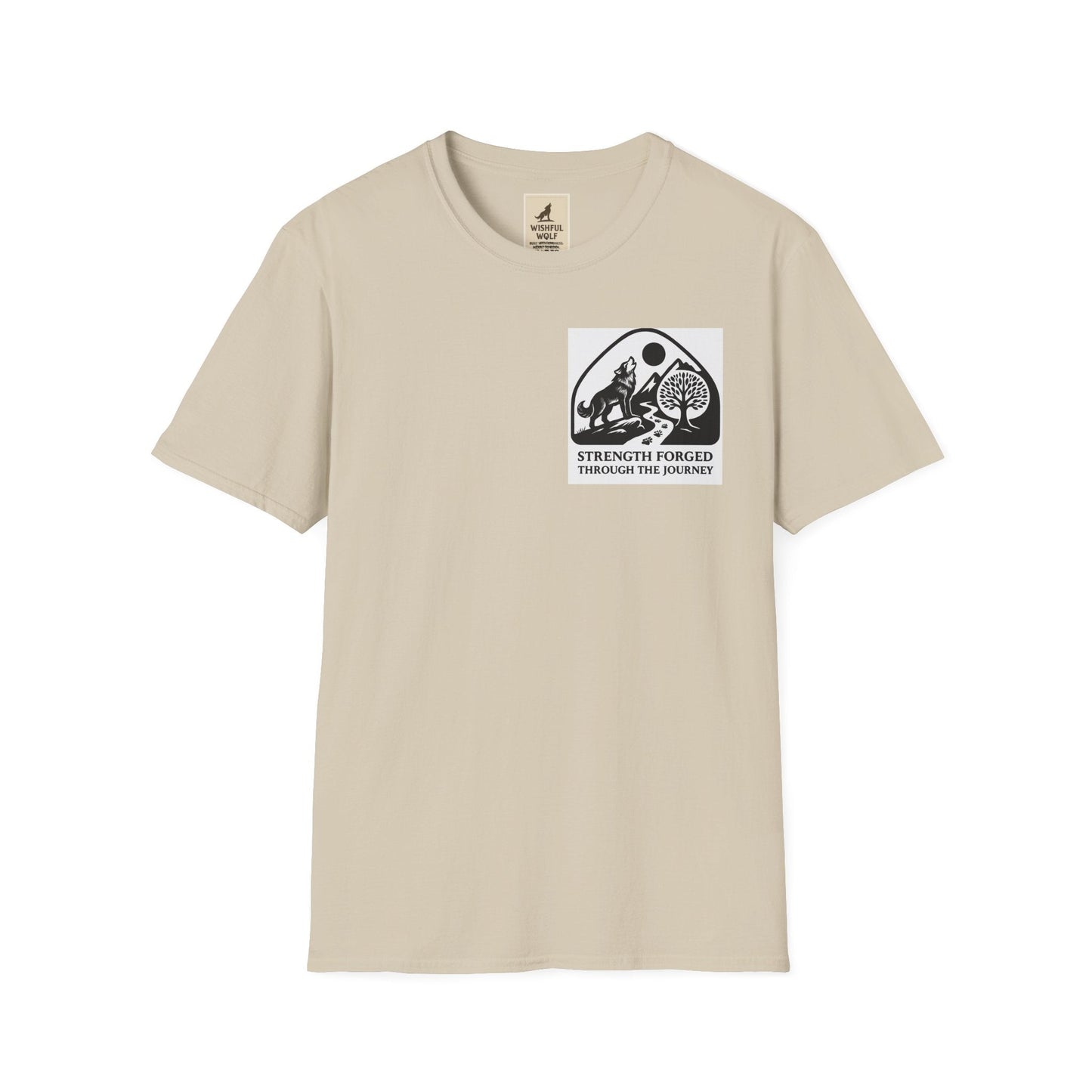 Welding Gift T-Shirt featuring "Strength Forged" graphic, ideal for metalworkers and welders.
