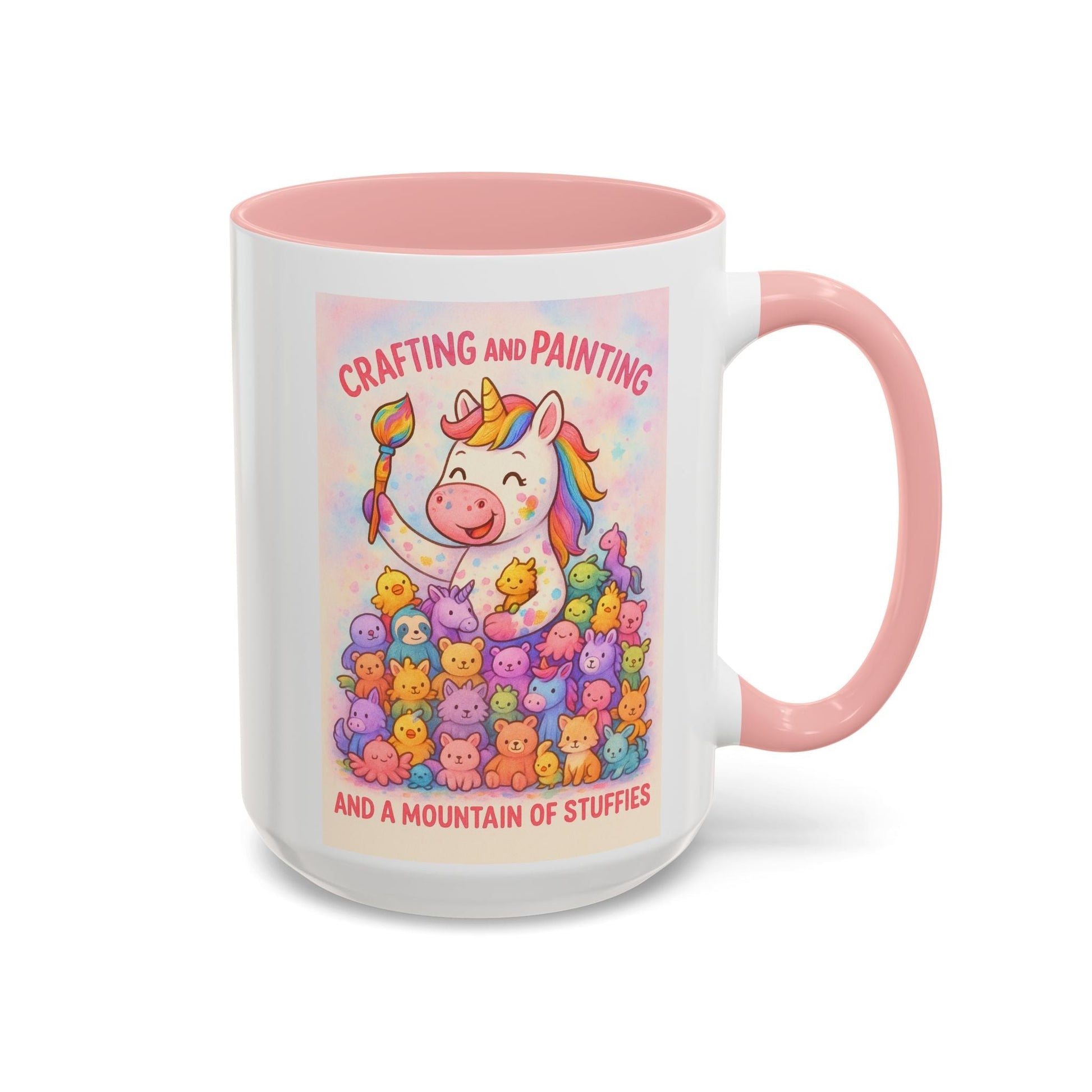 Whimsical Cat Mug with unicorn design, perfect gift for artists and animal lovers, 15oz ceramic.