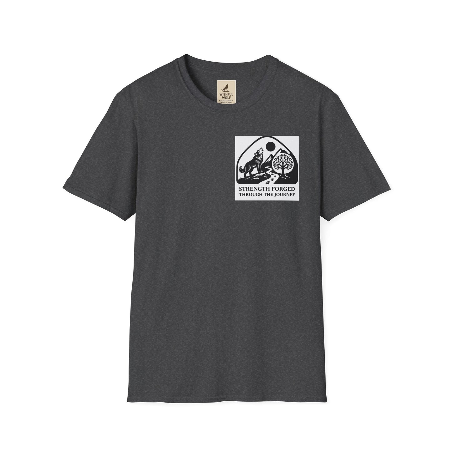 Welding Gift T-Shirt with "Strength Forged" graphic, ideal for metalworkers and welders.