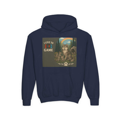 Youth Wildlife Hoodie with nature-inspired graphics and inspirational quote for kids.