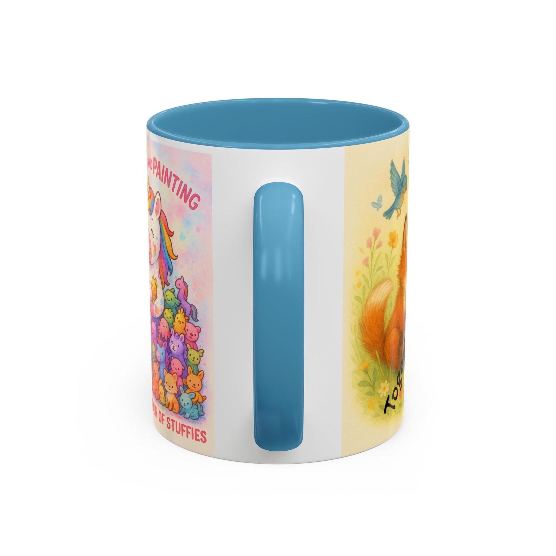 Whimsical Cat Mug with playful design, featuring cat and unicorn motif, ideal for creative minds and animal lovers.