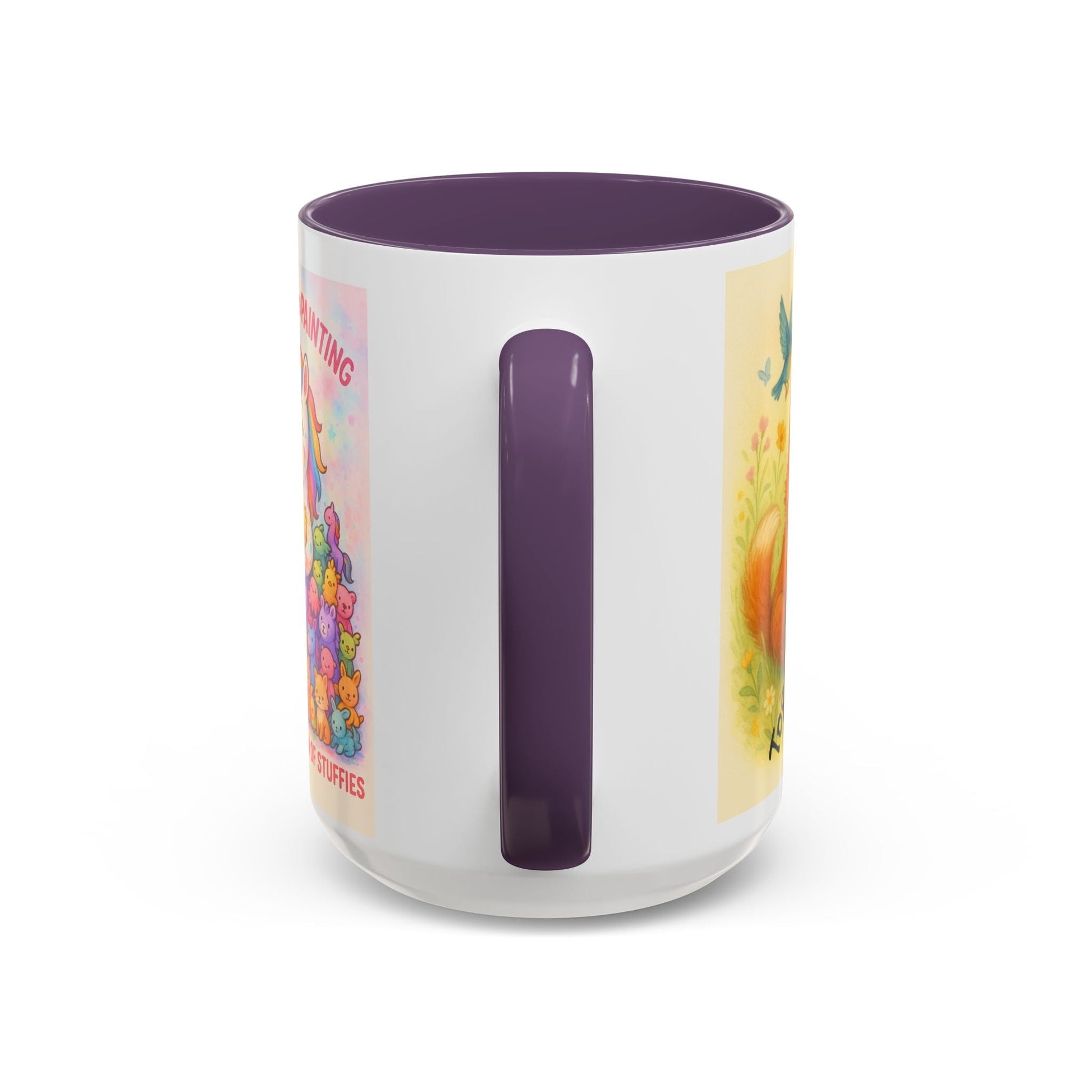 Whimsical Cat Mug with playful design, perfect for cat lovers and creative minds, comes in 11oz and 15oz sizes.