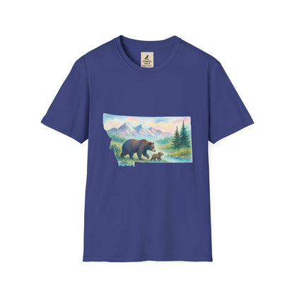 Montana Adventure Tee featuring vintage bear graphic, perfect for nature lovers.