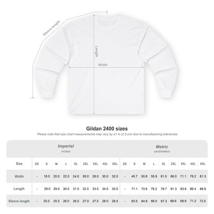 Montana Fishing Long Sleeve Tee sizing chart and specifications.