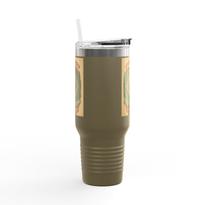 40oz Stay Grounded Travel Mug with insulated stainless steel body and ergonomic handle.