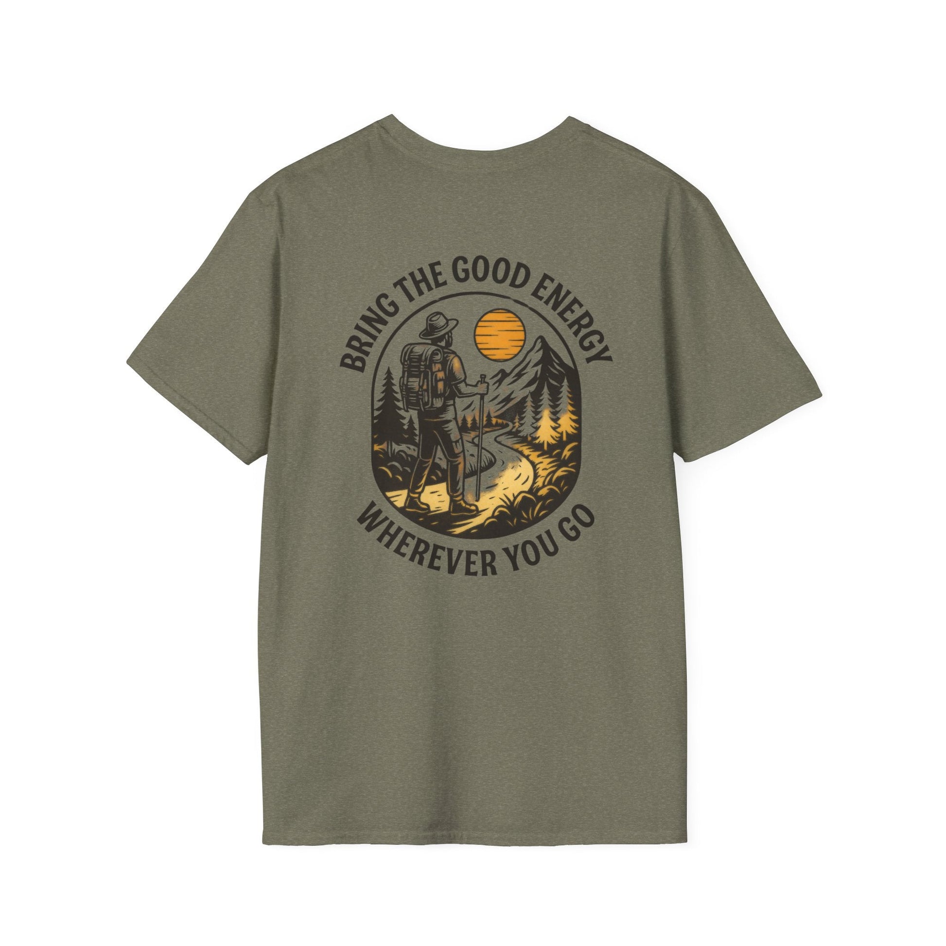 Montana-Inspired Adventure Tee with scenic graphic, ethically sourced cotton.
