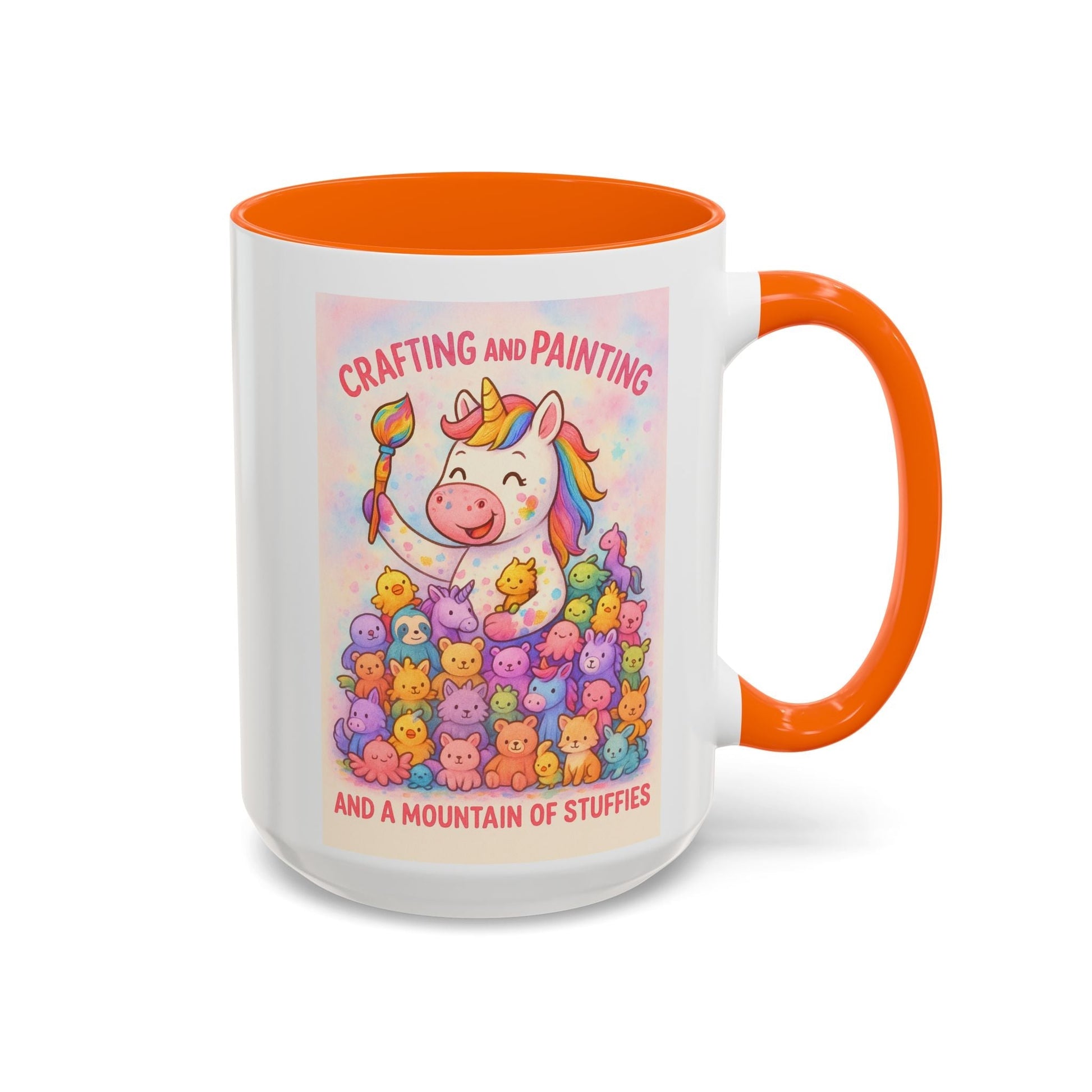 Whimsical Cat Mug with unicorn and cat design, ideal gift for creatives and animal lovers.