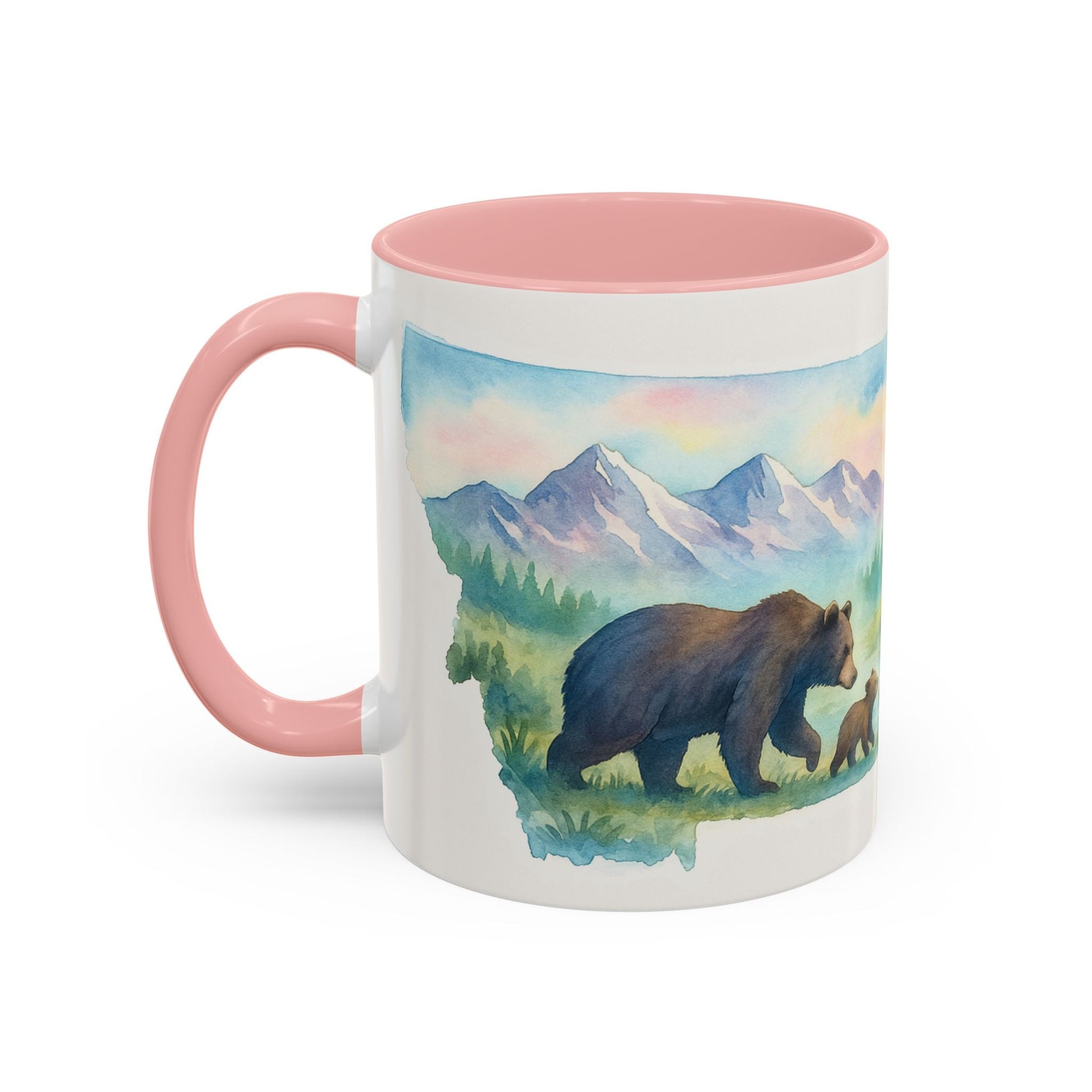 Nature-Inspired Mug – Bear & Mountain Coffee Cup for Outdoorsy Souls