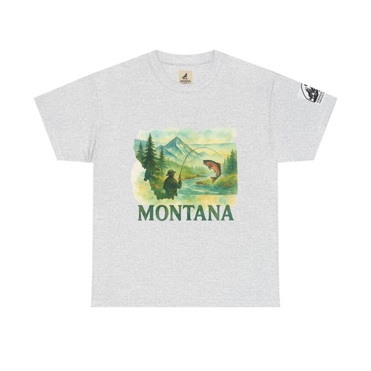 Montana Adventure Shirt – Retro Fishing Tee for Outdoor Enthusiasts