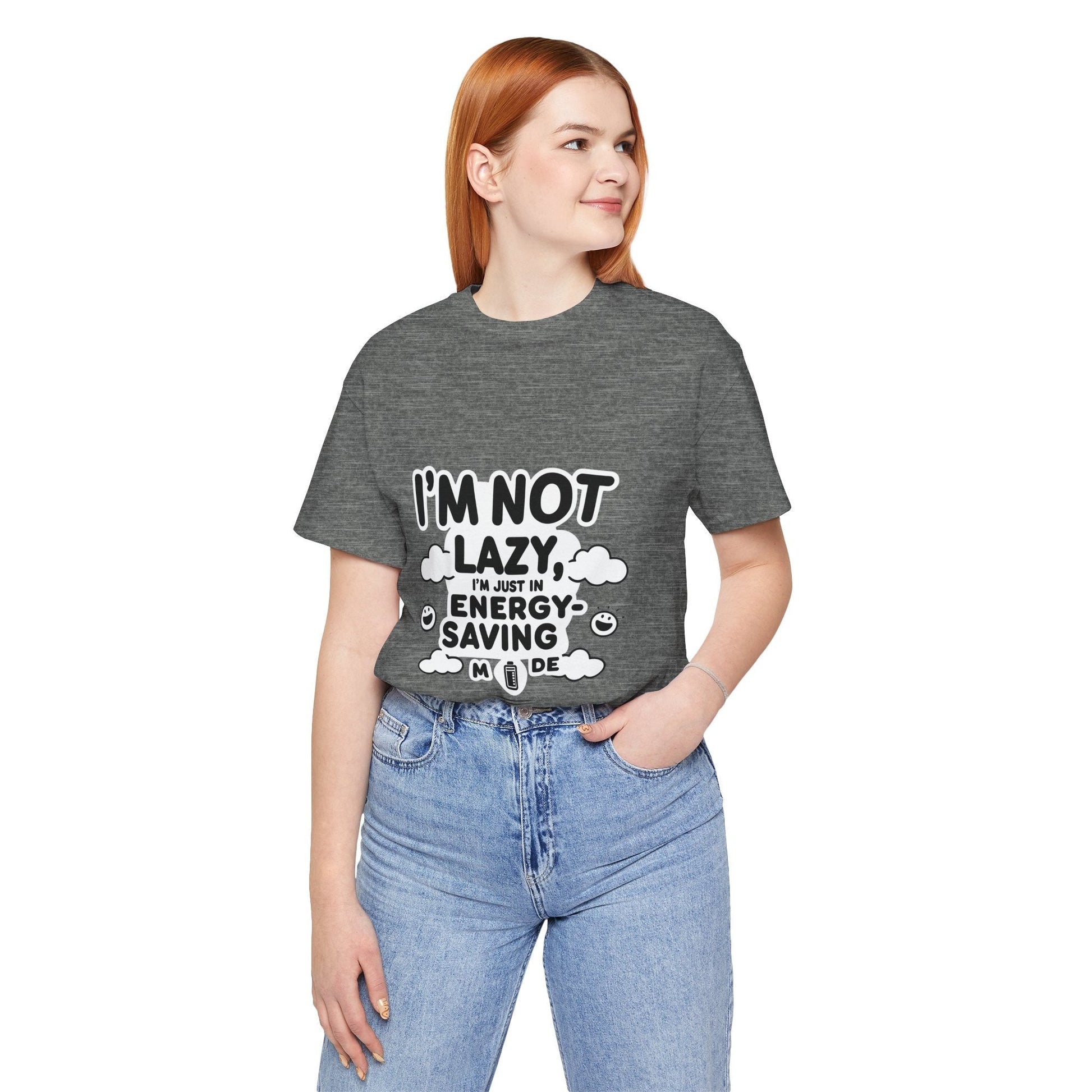 Funny Energy Saving Tee – Unisex Humor Shirt for Everyday Wear