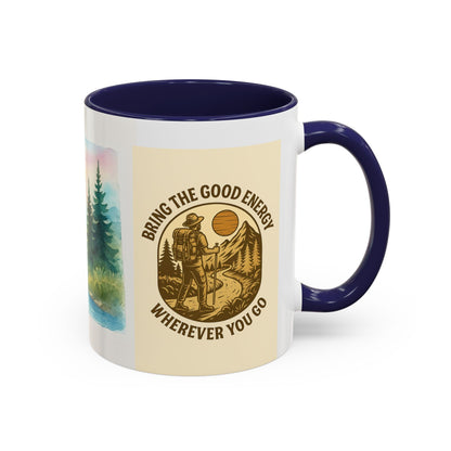 Nature-Inspired Mug – Bear & Mountain Coffee Cup for Outdoorsy Souls