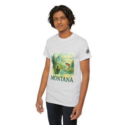 Montana Adventure Shirt – Retro Fishing Tee for Outdoor Enthusiasts