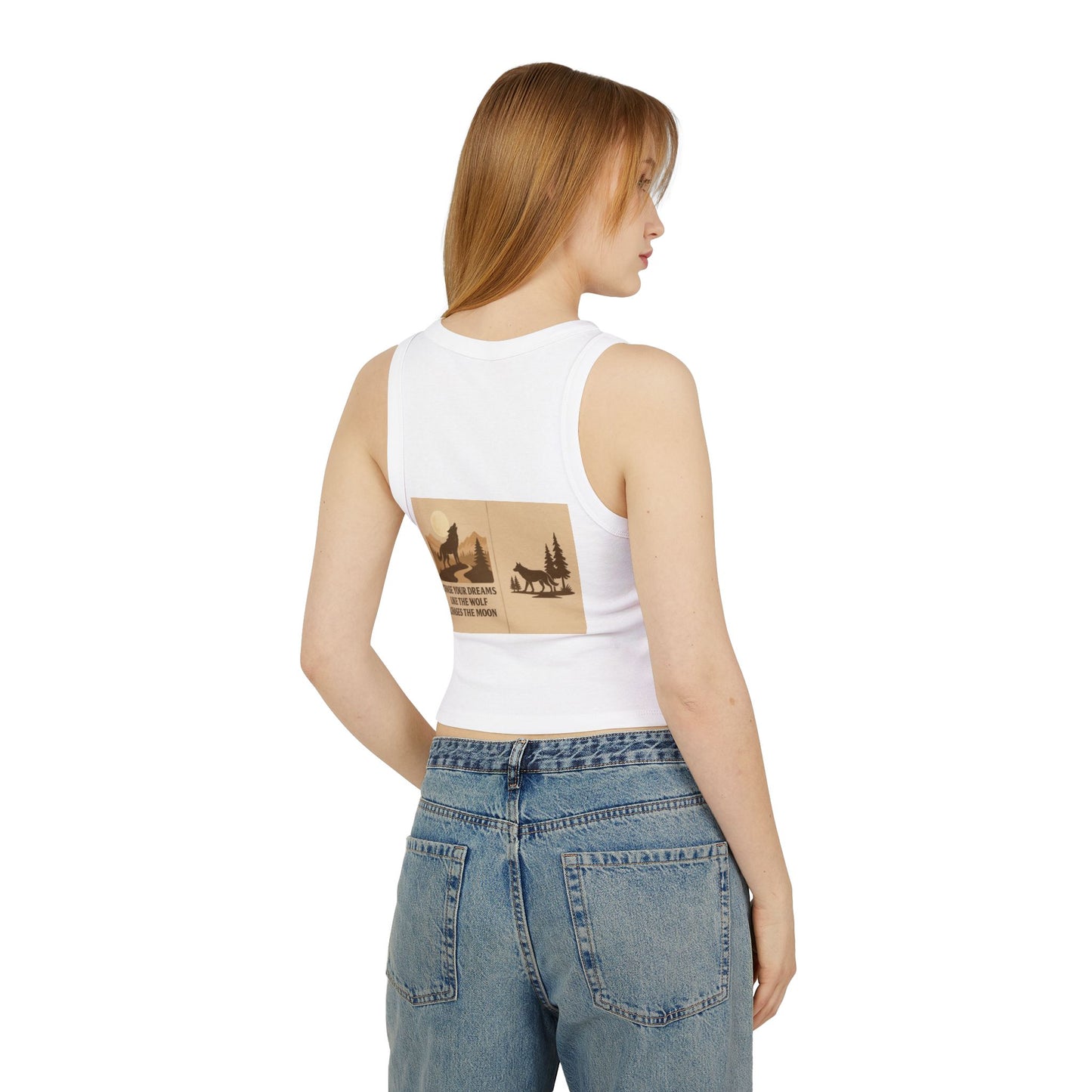 Women’s Nature Tank Top – Wolves & Motivational Outdoor Quote