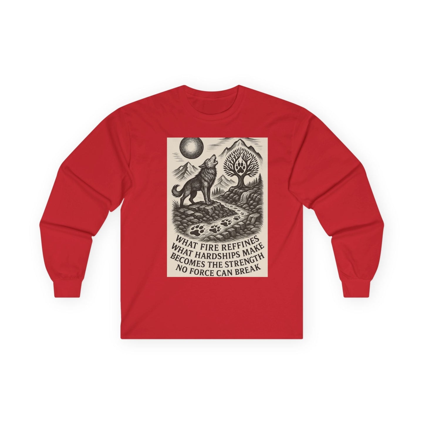 Motivational Long Sleeve Tee – What Fire Refines Spiritual Shirt