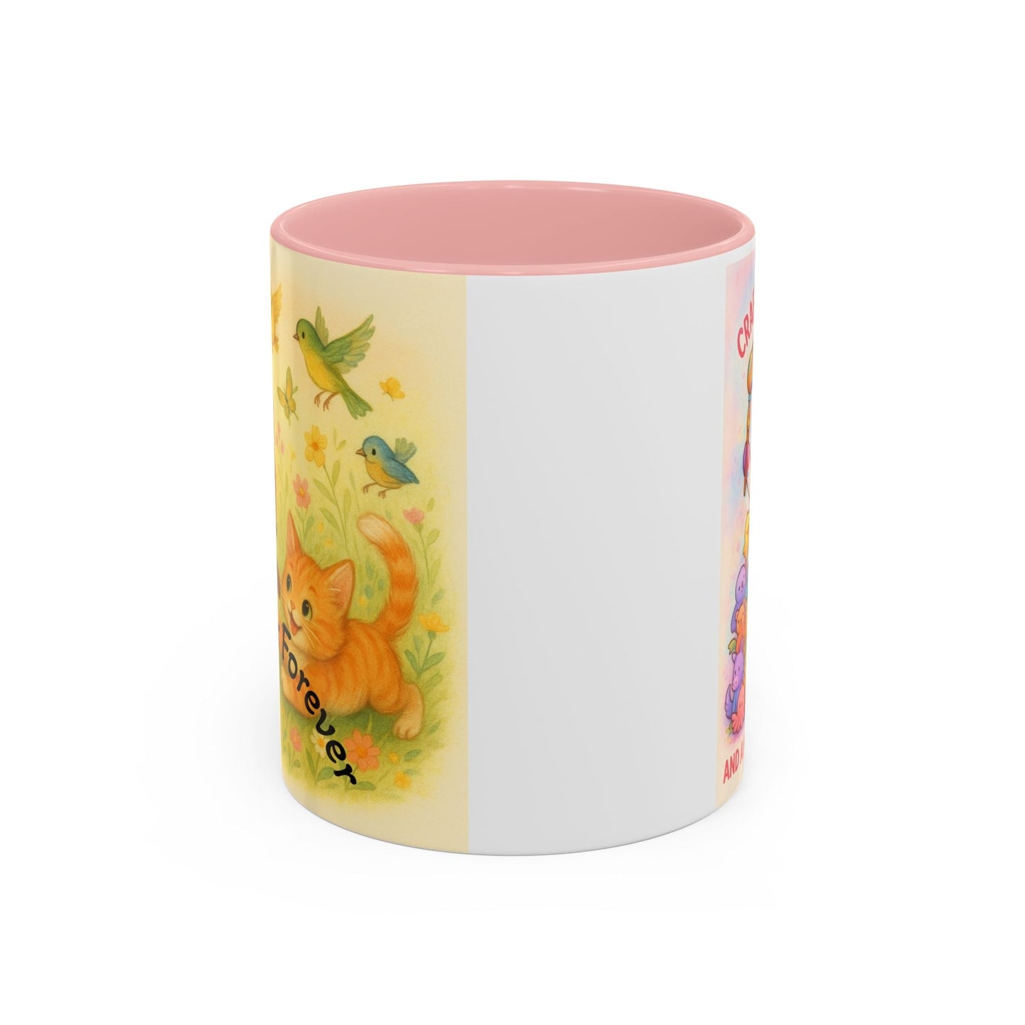 Whimsical Cat Mug featuring a playful cat and unicorn design, perfect gift for cat lovers and creative minds.