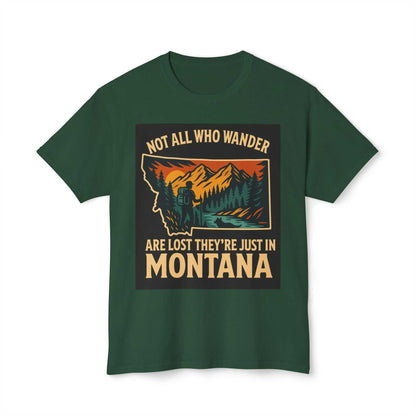 Montana Adventure Tee with nature-inspired graphic, perfect for outdoor enthusiasts seeking comfort and style.