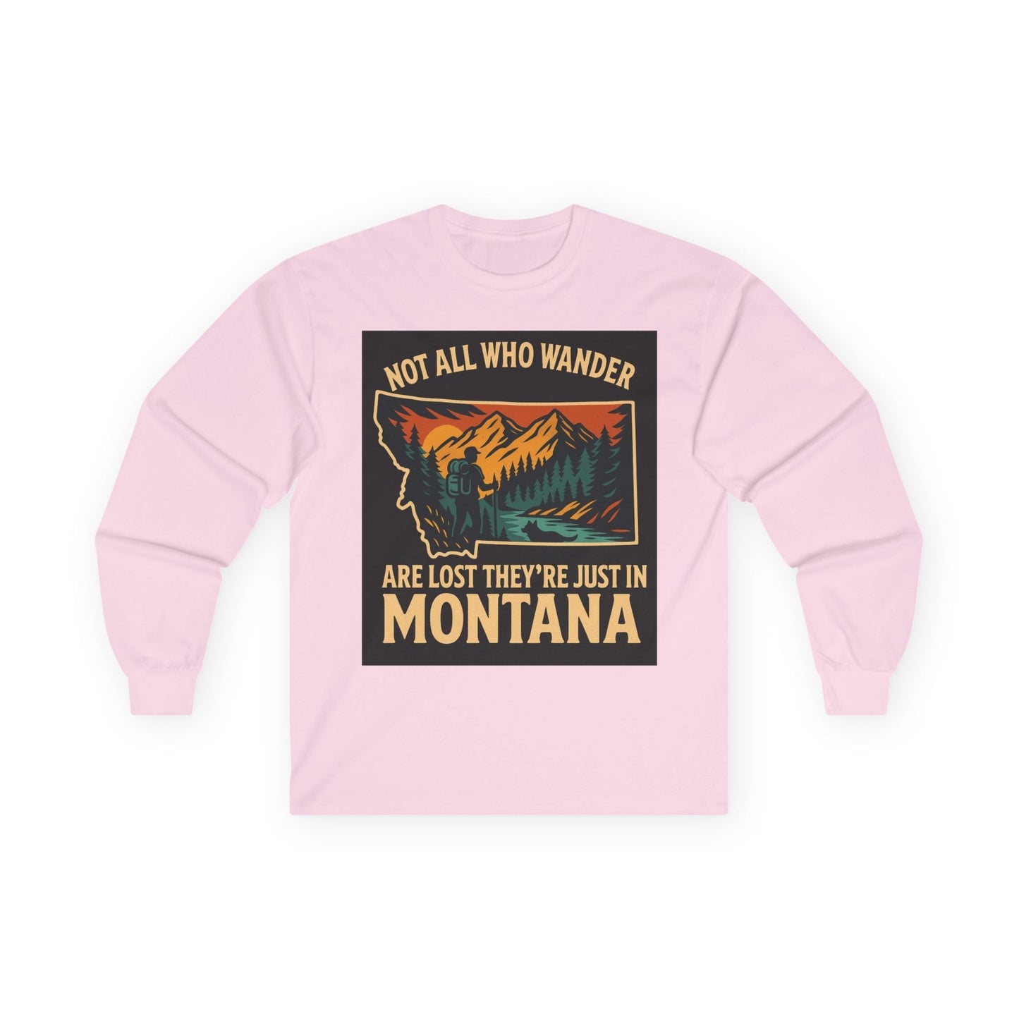 Montana Adventure Long Sleeve Tee – Hiking Shirt for Nature Lovers