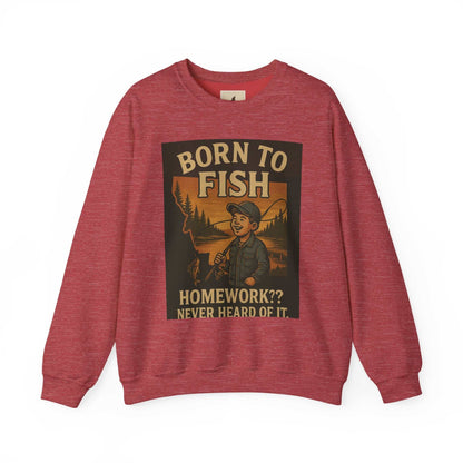 Born to Fish Sweatshirt featuring a bold design, perfect for anglers and fishing enthusiasts.