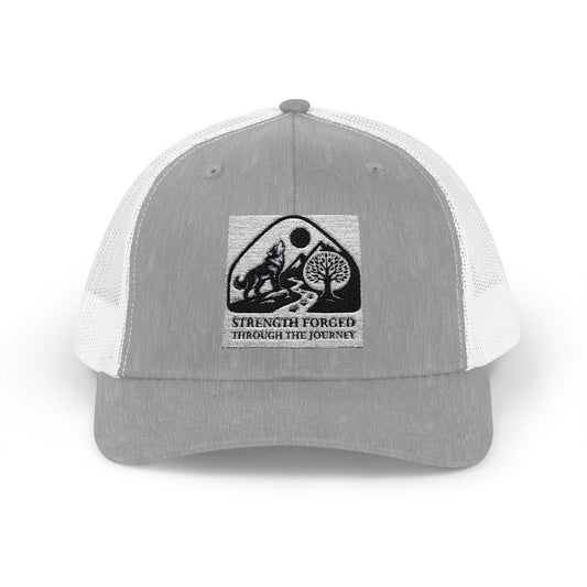 Forged in Kindness Hat – Strength Trucker Cap with Bold Message
