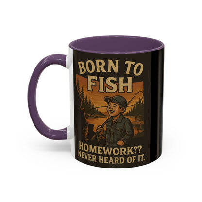 Retro Fishing Mug – Funny Coffee Cup Gift for Anglers & Campers