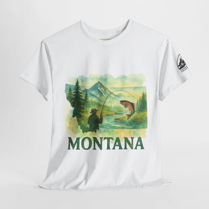 Montana Adventure Shirt – Retro Fishing Tee for Outdoor Enthusiasts