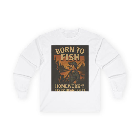 Born to Fish Long Sleeve Tee – Vintage Outdoor Apparel for Anglers