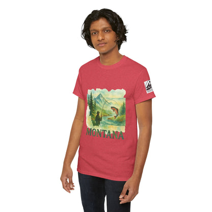 Montana Adventure Shirt – Retro Fishing Tee for Outdoor Enthusiasts