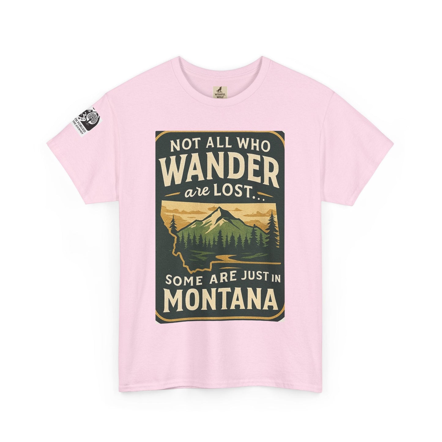 Montana Wanderer Tee – Inspirational Nature Quote Shirt for Explorers