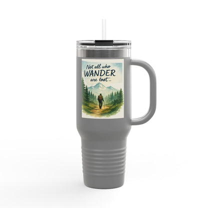 Montana 40oz Adventure Mug with elk-inspired design on white background.