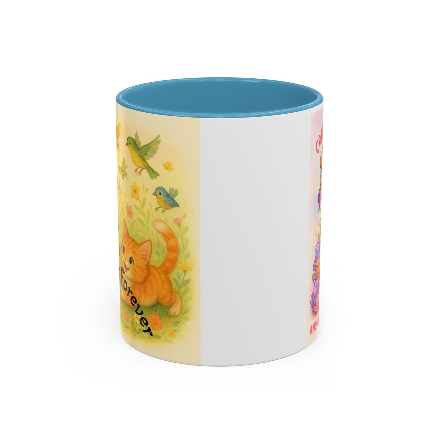 Whimsical Cat Mug featuring vibrant artwork, ideal gift for cat lovers and creative minds.