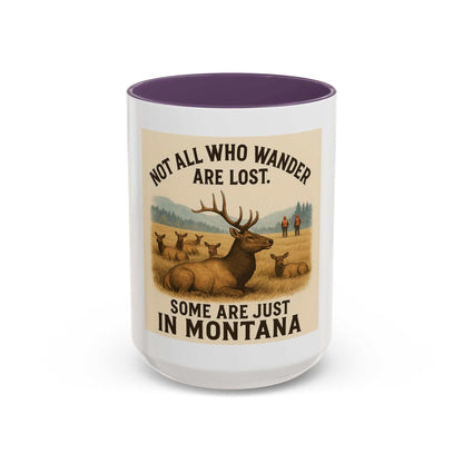 Montana Adventure Mug with rustic elk design, perfect for nature lovers and adventurers.
