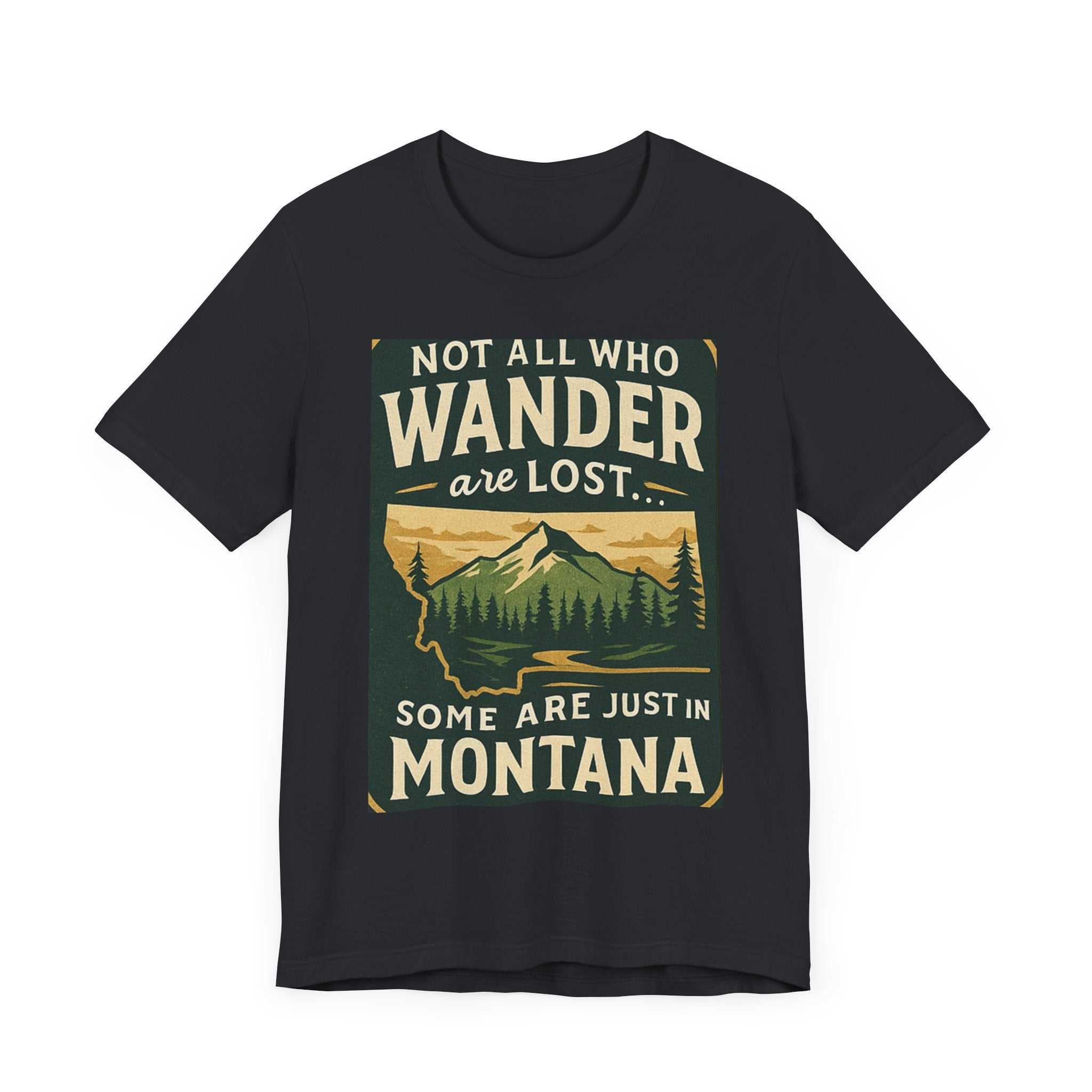 Scenic Montana graphic tee with nature-inspired design, ideal for outdoor enthusiasts and explorers.