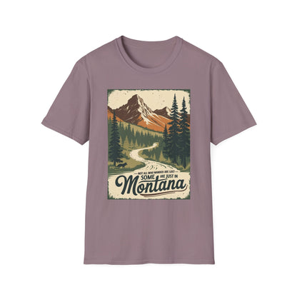 Montana Nature Tee – Softstyle Vintage Shirt for Hikers & Travelers