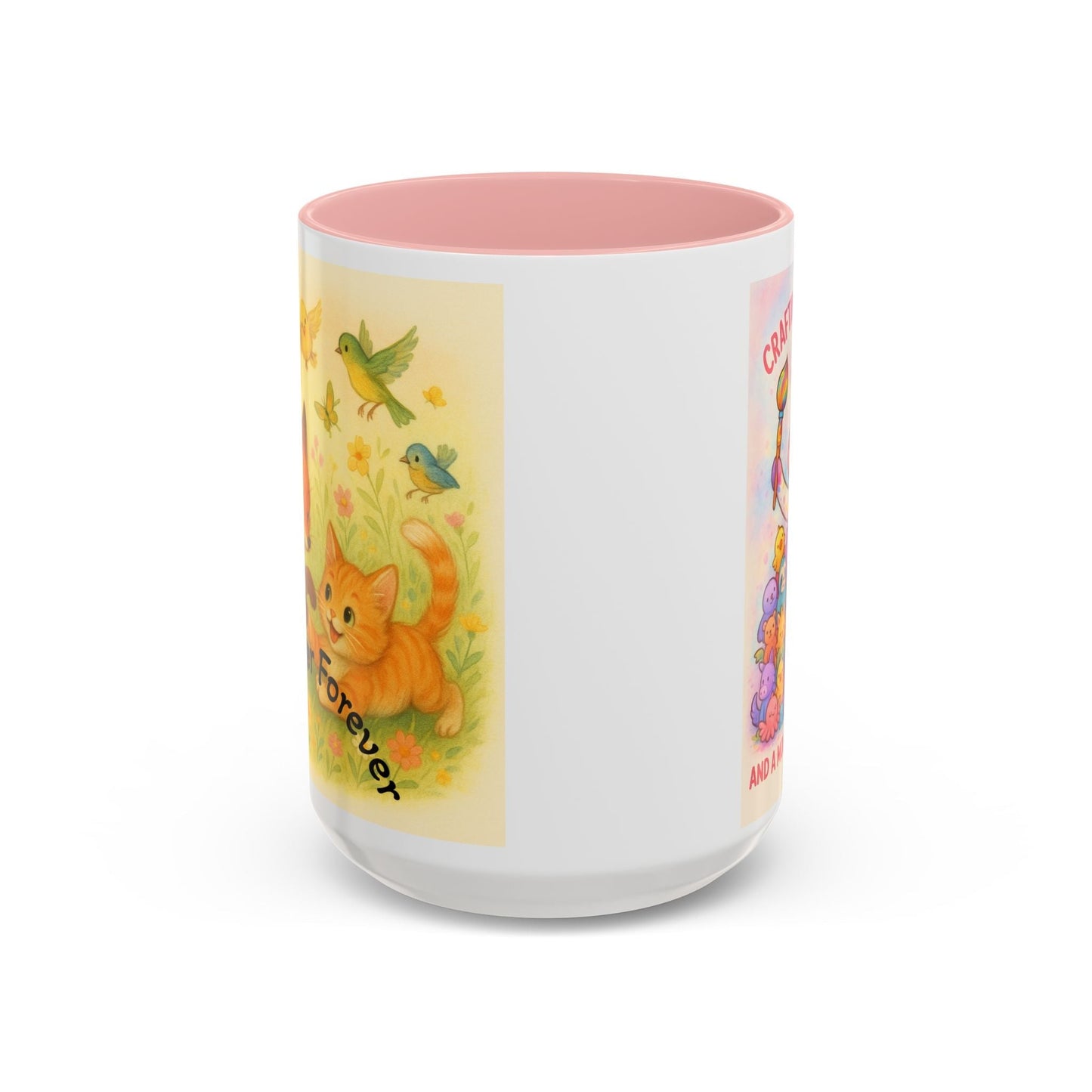 Whimsical Cat Mug with unicorn and playful cat design, perfect for cat lovers and creatives.