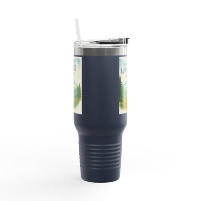 Montana 40oz Adventure Mug with elk-inspired design and stainless steel body.