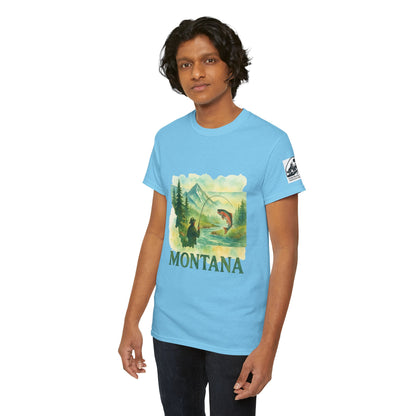 Montana Adventure Shirt – Retro Fishing Tee for Outdoor Enthusiasts