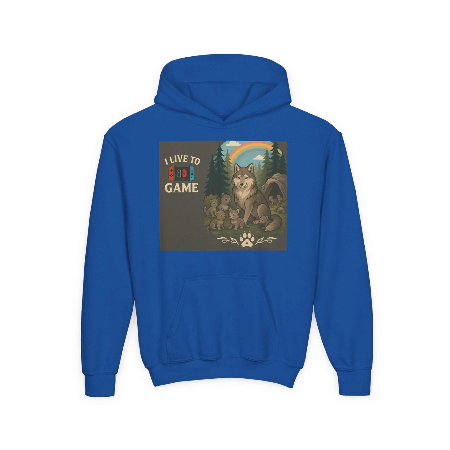 Youth Wildlife Hoodie with nature graphics and inspiring quote for kids.