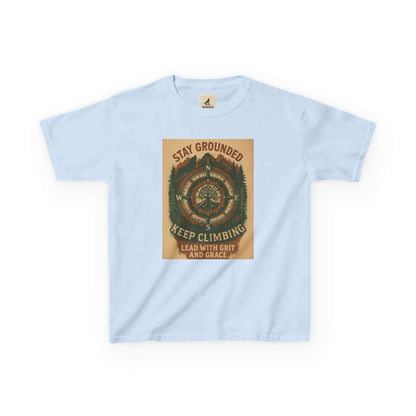 Adventure Kids Tee with motivational nature design for children.